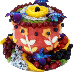 Watermelon Birthday Cake Fruit Platter - Fruits By Pesha